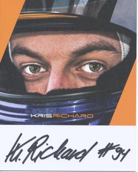 Kris Richard   Auto Motorsport Autogrammkarte original signiert 