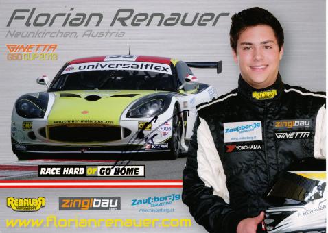 Florian Renauer Auto Motorsport Autogrammkarte original signiert 