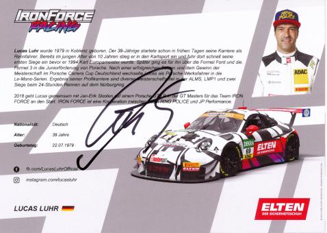 Lucas Luhr   Auto Motorsport Autogrammkarte original signiert 