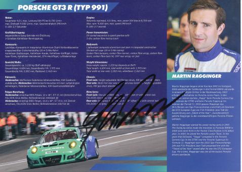 Martin Ragginger  Porsche  Auto Motorsport Autogrammkarte original signiert 