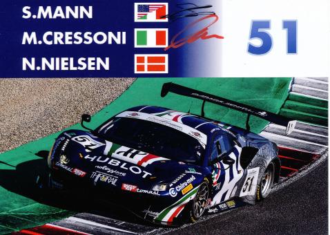 S.Mann & M.Cressoni   Auto Motorsport Autogrammkarte original signiert 