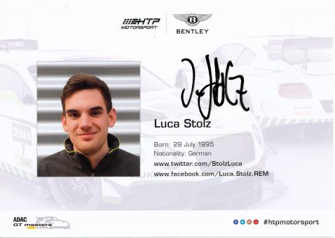 Luca Stolz  Bentley  Auto Motorsport Autogrammkarte original signiert 