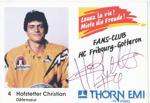 Christian Hofstetter  HC Fribourg Gotteron Eishockey Autogrammkarte original signiert 