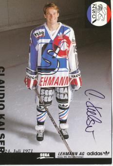 Claudio Kalser  ZSC Lions  Eishockey Autogrammkarte original signiert 