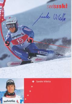 Sandro Viletta  CH  Ski Alpin Autogrammkarte original signiert 