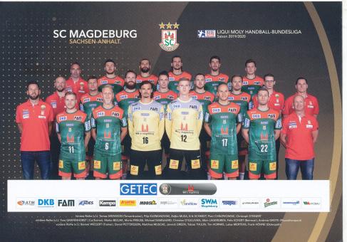 SC Magdeburg 2019/2020 Handball Mannschaftskarte nicht signiert 