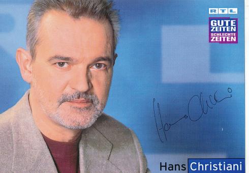 Hans Christiani  GZSZ   RTL Serien TV  Autogrammkarte Druck signiert 