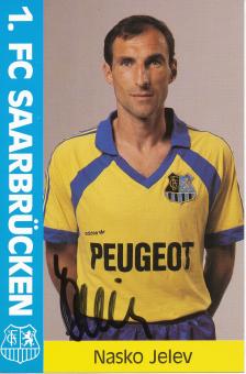 Nasko Jelev  1990/1991  FC Saarbrücken Fußball  Autogrammkarte original signiert 