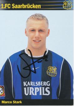 Marco Stark  2001/2002   FC Saarbrücken Fußball  Autogrammkarte original signiert 