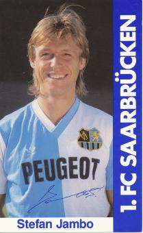 Stefan Jambo  1985/1986  FC Saarbrücken Fußball  Autogrammkarte Druck signiert 