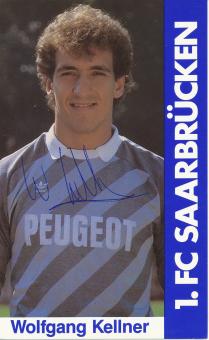Wolfgang Kellner  1985/1986  FC Saarbrücken Fußball  Autogrammkarte Druck signiert 