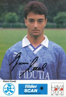 Gianni Coveli  1989/1990 Stuttgarter Kickers Fußball Autogrammkarte original signiert 