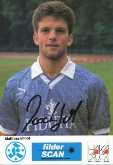 Matthias Imhof  1989/1990 Stuttgarter Kickers Fußball Autogrammkarte original signiert 
