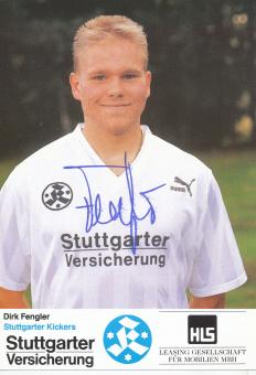 Dirk Fengler  1990/1991 Stuttgarter Kickers Fußball Autogrammkarte original signiert 