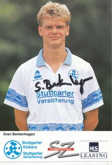 Sven Berkenhagen  1991/1992 Stuttgarter Kickers Fußball Autogrammkarte original signiert 