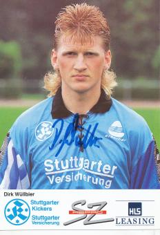Dirk Wüllbier  1992/1993 Stuttgarter Kickers Fußball Autogrammkarte original signiert 