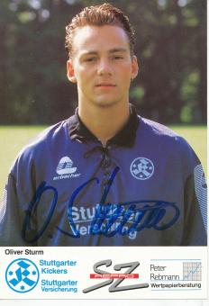 Oliver Sturm  1993/1994  Stuttgarter Kickers Fußball Autogrammkarte original signiert 
