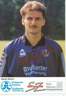 Adnan Kevric  1993/1994  Stuttgarter Kickers Fußball Autogrammkarte original signiert 