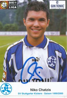 Niko Chatzis  1999/2000  Stuttgarter Kickers Fußball Autogrammkarte original signiert 