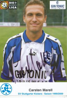 Carsten Marell   1999/2000  Stuttgarter Kickers Fußball Autogrammkarte original signiert 