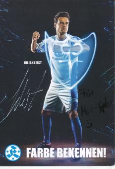Julian Leist  2013/2014  Stuttgarter Kickers Fußball Autogrammkarte original signiert 