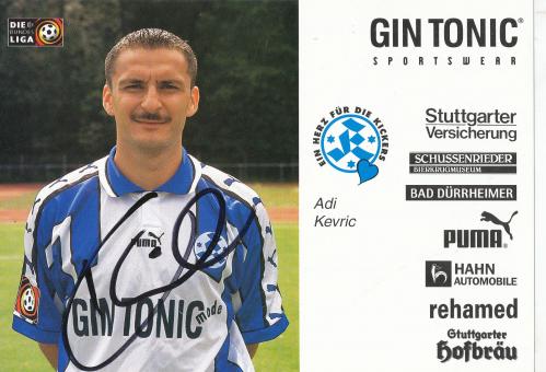 Adi Kevric  1998/1999  Stuttgarter Kickers Fußball Autogrammkarte original signiert 