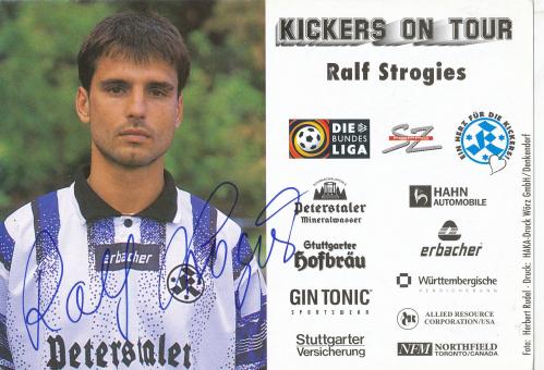 Ralf Strogies  1996/1997  Stuttgarter Kickers Fußball Autogrammkarte original signiert 