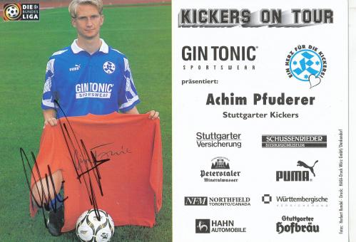 Achim Pfuderer  1997/1998  Stuttgarter Kickers Fußball Autogrammkarte original signiert 