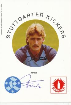 Dieter Finke  1983/1984  Stuttgarter Kickers Fußball Autogrammkarte original signiert 