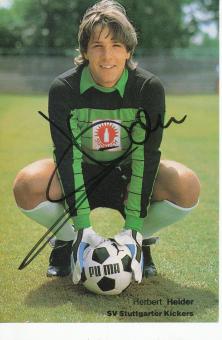Herbert Heider  1984/1985  Stuttgarter Kickers Fußball Autogrammkarte original signiert 