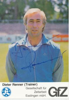 Dieter Renner † 1998  1985/1986  Stuttgarter Kickers Fußball Autogrammkarte original signiert 