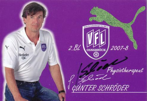Günter Schröder  VFL Osnabrück  2007/2008  Fußball Autogrammkarte original signiert 