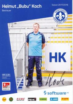 Helmut "Bubu" Koch 2017/2018  SV Darmstadt 98  Fußball Autogrammkarte original signiert 