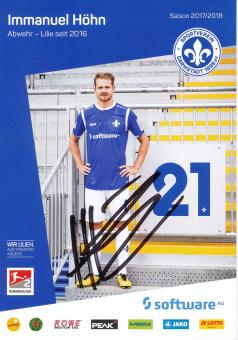 Immanuel Höhn   2017/2018  SV Darmstadt 98  Fußball Autogrammkarte original signiert 