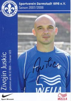 Zivojin Juskic  2007/2008  SV Darmstadt 98  Fußball Autogrammkarte original signiert 
