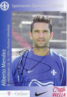 Alberto Mendez  2006/2007  SV Darmstadt 98  Fußball Autogrammkarte original signiert 