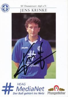 Jens Krinke  1998/1999  SV Darmstadt 98  Fußball Autogrammkarte original signiert 
