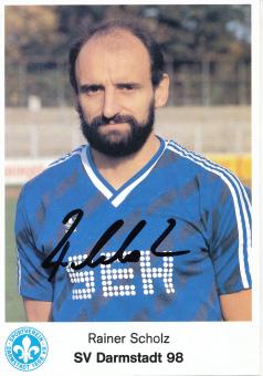 Rainer Scholz  1987/1988  SV Darmstadt 98  Fußball Autogrammkarte original signiert 