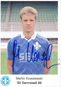 Martin Kowalewski  1987/1988  SV Darmstadt 98  Fußball Autogrammkarte original signiert 