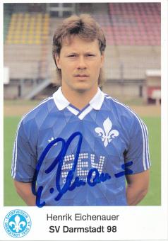 Henrik Eichenauer  1987/1988  SV Darmstadt 98  Fußball Autogrammkarte original signiert 