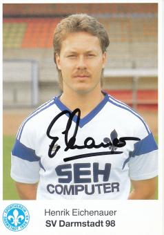 Henrik Eichenauer  1989/1990  SV Darmstadt 98  Fußball Autogrammkarte original signiert 