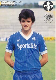Rafael Sanchez  1983/1984   SV Darmstadt 98  Fußball Autogrammkarte original signiert 