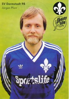 Jürgen Pforr   SV Darmstadt 98  Fußball Autogrammkarte original signiert 