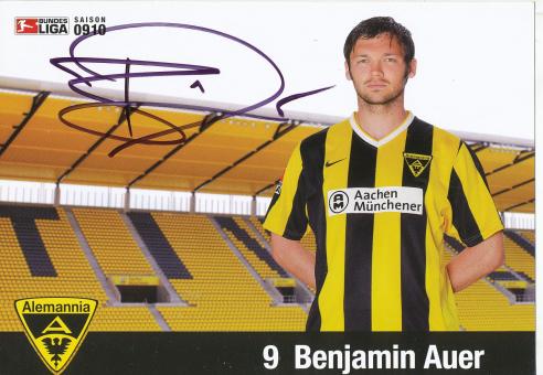 Benjamin Auer  2009/2010  Alemannia Aachen  Fußball Autogrammkarte original signiert 