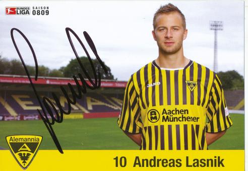 Andreas Lasnik  2008/2009  Alemannia Aachen  Fußball Autogrammkarte original signiert 