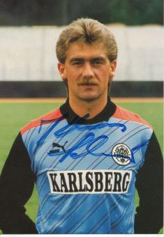 Klaus Scherer  1986/1987 FC Homburg  Fußball Autogrammkarte original signiert 