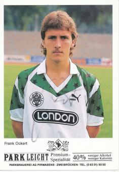 Frank Ockert  1989/1990 FC Homburg  Fußball Autogrammkarte original signiert 