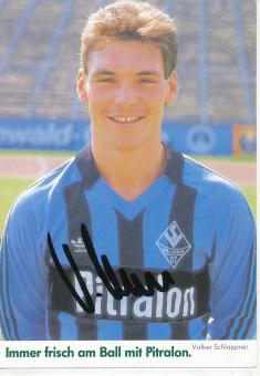 Volker Schlappner  1985/1986  SV Waldhof Mannheim  Fußball Autogrammkarte original signiert 