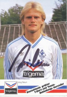 Jörg Neun  1986/1987  SV Waldhof Mannheim  Fußball Autogrammkarte original signiert 