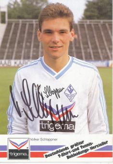 Volker Schlappner  1986/1987  SV Waldhof Mannheim  Fußball Autogrammkarte original signiert 